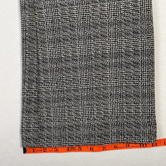 Worthington Wide Leg Plaid Tweed Trousers Black White Size 10 - Picture 9 of 11